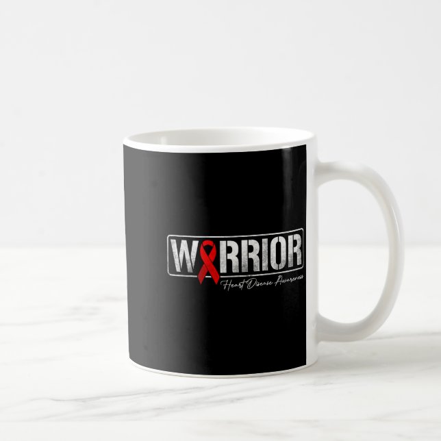 Taza De Café Heart Disease Warrior Heart Disease Awareness For  (Derecha)