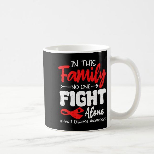 Taza De Café Heart Health Heart Disease Awareness Chd Family Su (Derecha)