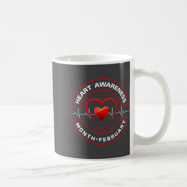 Taza De Café Heart Health Month February American Heart Health  (Derecha)
