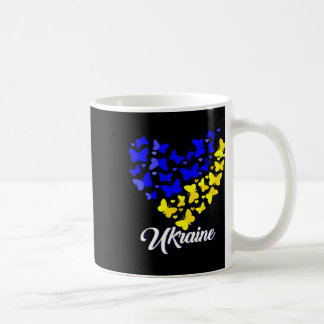 Taza De Café Heart Heart Ukraine Shirt Butterfly I Stand With U