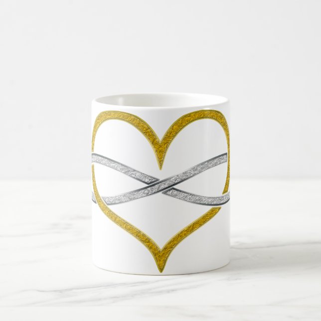 Taza De Café Heart Infinity Gold Silver (Centro)