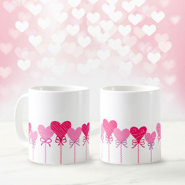 Taza De Café Heart Lollipop Border Coffee Mug