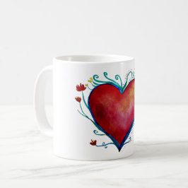 Taza De Café Heart Love White 11 oz Classic Mug