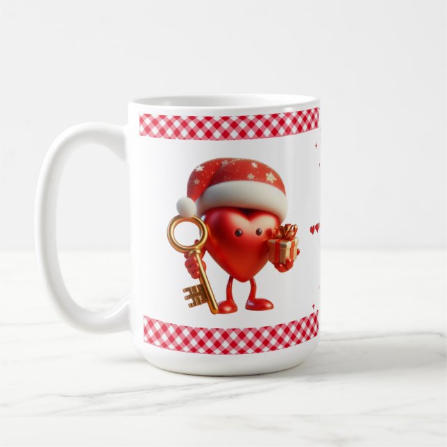 Taza De Café Heart mug on t'aime coeur (Izquierda)