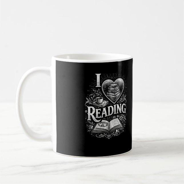 Taza De Café Heart of a Book Lover (Izquierda)