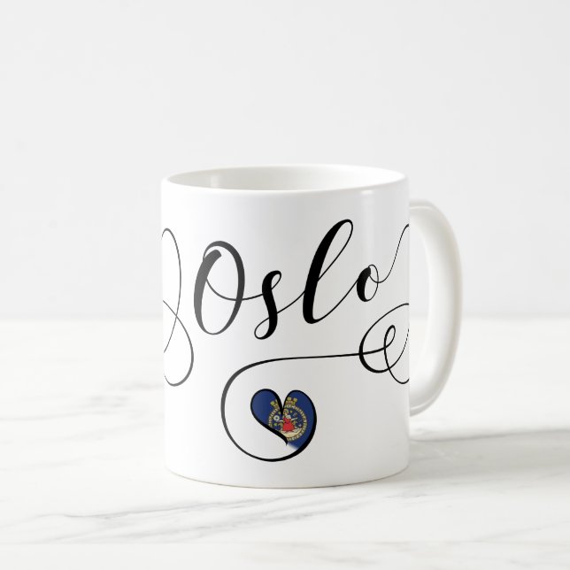 Taza De Café Heart Oslo Mug, noruego (Anverso derecho)