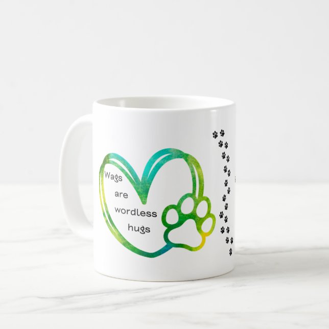 Taza De Café Heart Paw Mug - Regalo Mascota de verano (Anverso izquierdo)