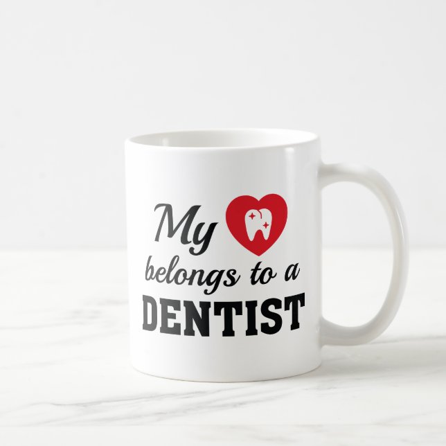 Taza De Café Heart Pertenece a Dentist (Derecha)