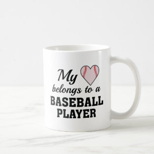 Taza De Café Heart Pertenece al Béisbol