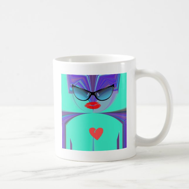 Taza De Café Heart Selfie (Derecha)