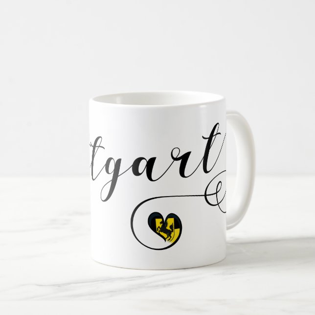 Taza De Café Heart Stuttgart, Baden-Württemberg, Alemania (Anverso derecho)