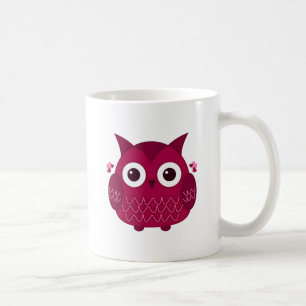 Taza De Café Heart the Pink Owl