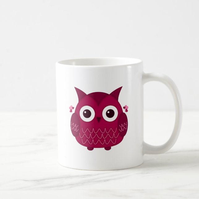 Taza De Café Heart the Pink Owl (Derecha)