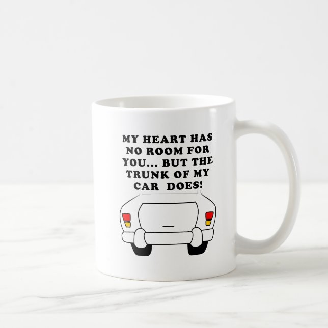 Taza De Café Heart Vs Trunk Funny Mug (Derecha)
