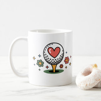 Taza De Café Heart With Floral Elements Mug — Health & Wellness