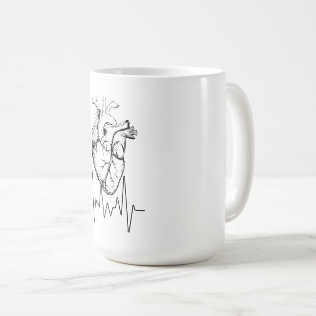Taza De Café Heartbeat (Anverso derecho)