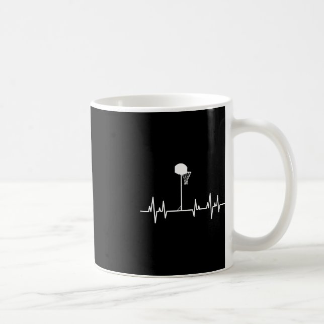 Taza De Café Heartbeat de baloncesto 1 (Derecha)