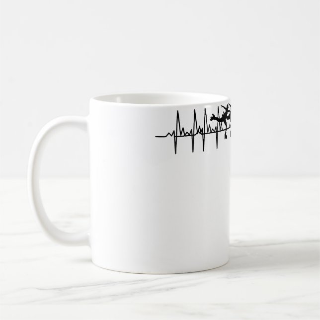Taza De Café Heartbeat Ecg Roller Skates Roller Skating Inline  (Izquierda)
