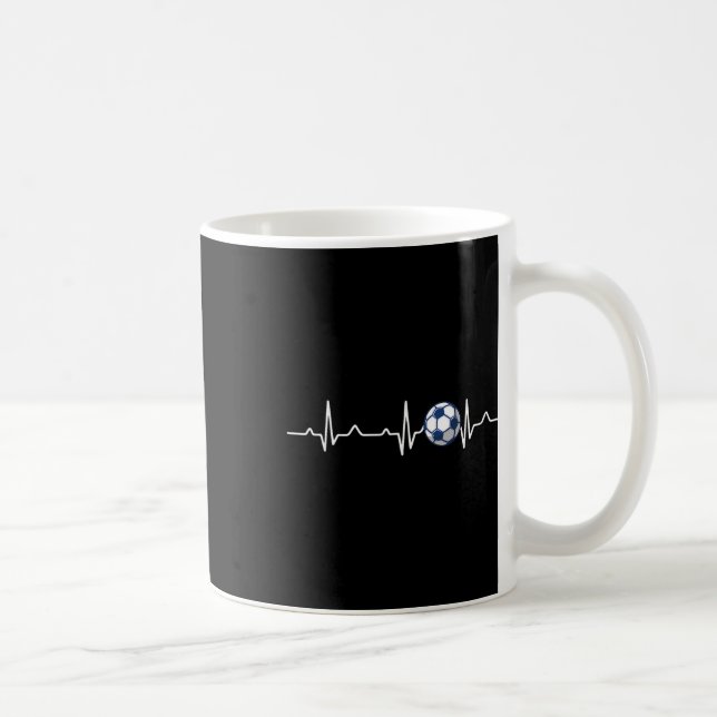 Taza De Café Heartbeat Soccer Lover Gift  (Derecha)