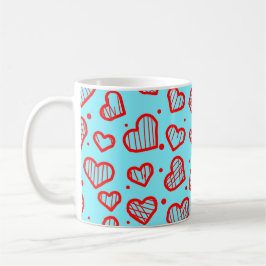 Taza De Café Hearts Pattern - Valentine's Day Inspired