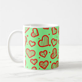 Taza De Café Hearts Pattern - Valentine's Day Inspired