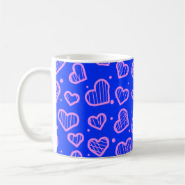 Taza De Café Hearts Pattern - Valentine's Day Inspired