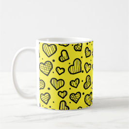 Taza De Café Hearts Pattern - Valentine's Day Inspired 