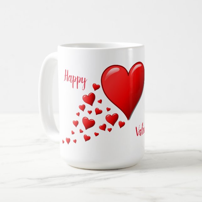 Taza De Café Hearts Valentine Mug (Anverso izquierdo)