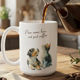Taza De Café Heartwarming Gaze: Pour Some Love Custom