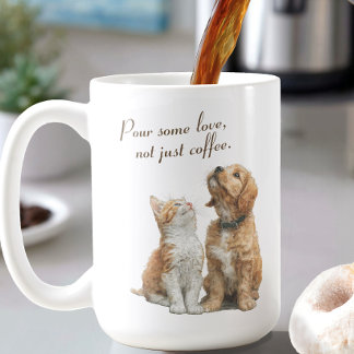 Taza De Café Heartwarming Gaze: Pour Some Love Custom