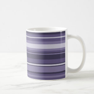 Taza De Café Heather rayas púrpuras
