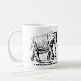 Taza De Café Heavy Cross-Hatched Elephant