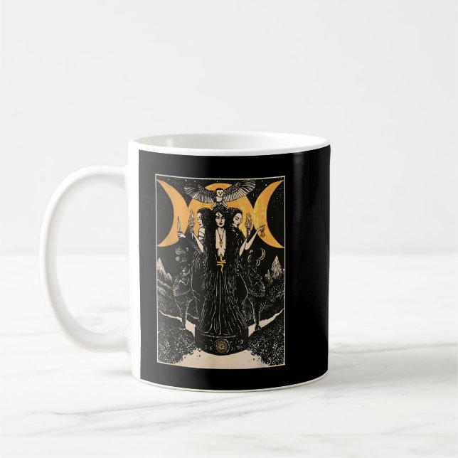Taza De Café Hecate Triple Diosa De La Luna Wiccan Wicca Pagan  (Izquierda)