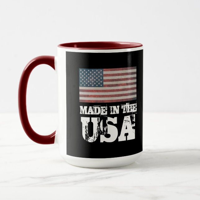TAZA DE CAFÉ HECHA EN EE. UU. PATRIÓTICA (Izquierda)