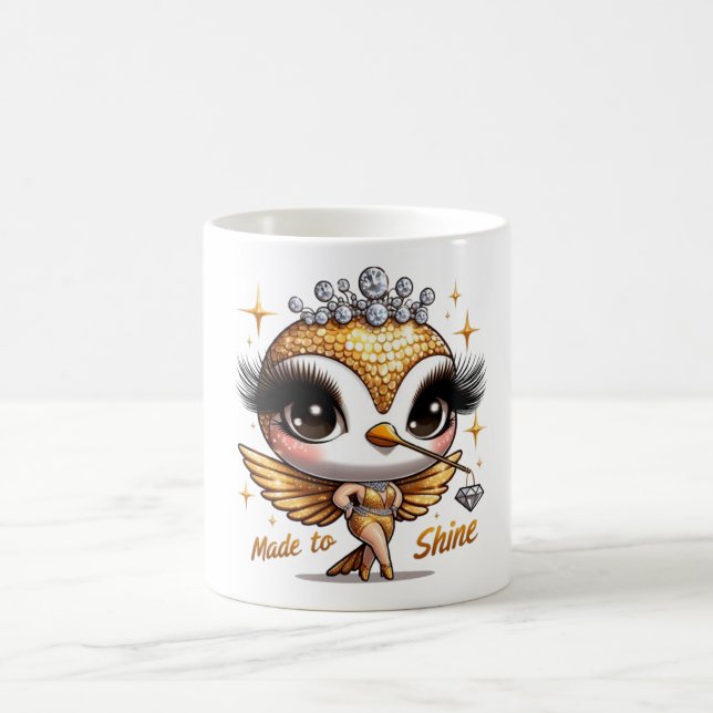 Taza De Café Hecha para brillar Hummingbird Mug (Centro)