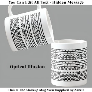 Taza De Café Hecho Con El Mensaje Oculto De Matemáticas 120B Es