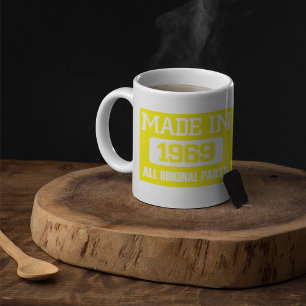 Taza de café Hecho En 1969 Todas Las Piezas Origin