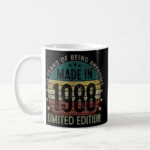 Taza De Café Hecho En 1988 35 Años De Edad 35º Cumpleaños Para