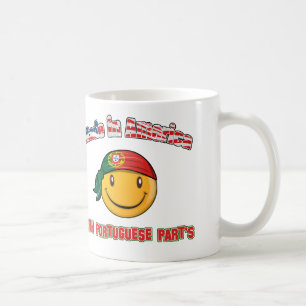Taza De Café Hecho en América con la parte portuguesa