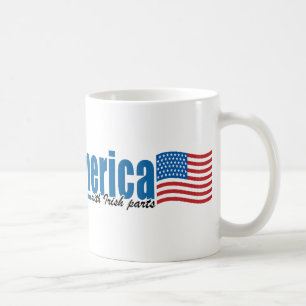 Taza De Café Hecho en América con las piezas irlandesas