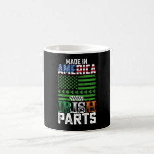 Taza De Café Hecho en América con piezas irlandesas Día de San 