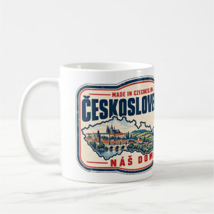 Taza De Café Hecho en Checoslovaquia Orgullo Retro Checo Eslova