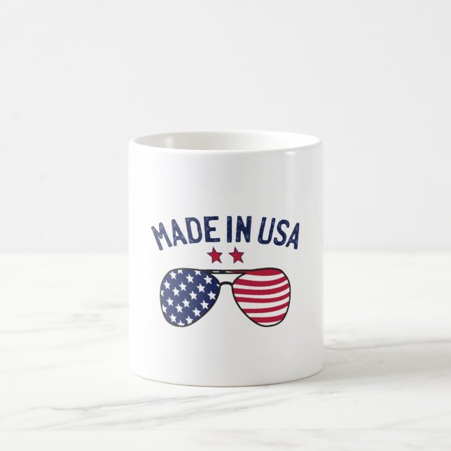 Taza De Café Hecho en Estados Unidos Bandera de Estados Unidos  (Centro)