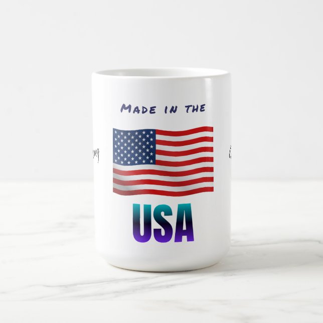 Taza De Café " Hecho En Estados Unidos " Café Mug. (Centro)