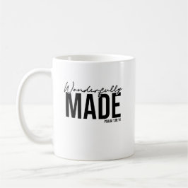Taza De Café Hecho maravillosamente: Salmos 139:14 - Regalo cri