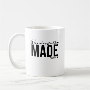 Taza De Café Hecho maravillosamente: Salmos 139:14 - Regalo cri