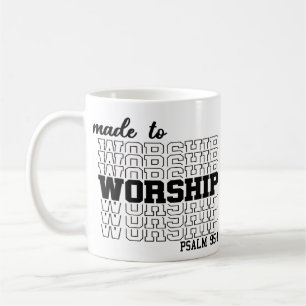 Taza De Café Hecho para adorar la biblia Verse Mug