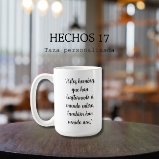 Taza De Café Hechos 17 Versículo de la Biblia en español