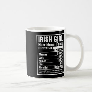 Taza De Café Hechos de nutrición Chica irlandés 1