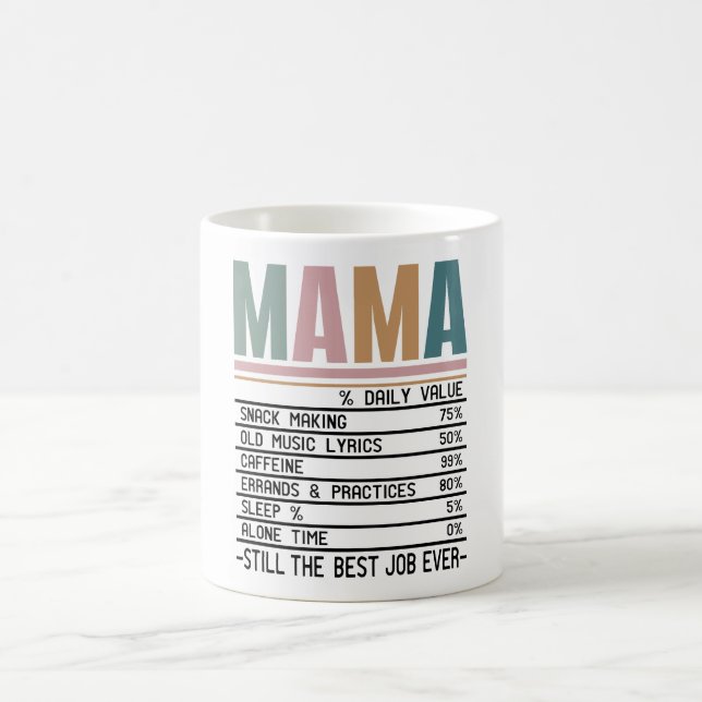 Taza De Café Hechos de nutrición de mamá (Centro)